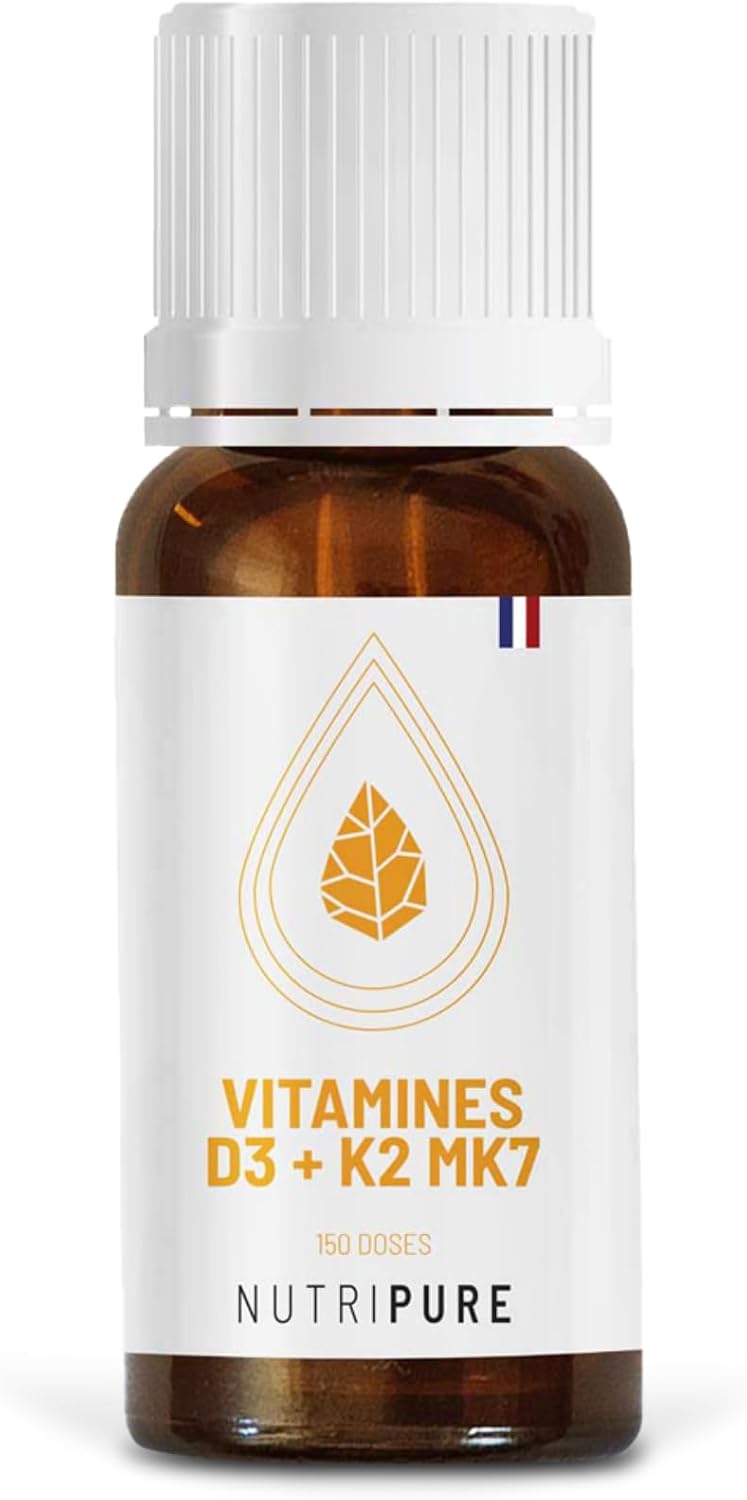 Nutripure Vitamin D3 K2-MK7 1000 IU Drops Size 5 Months | Immune System, Bone & Muscles - High Concentration & Absorption - VitaMK7 & Organic Olive Oil - Made in France - Image 2