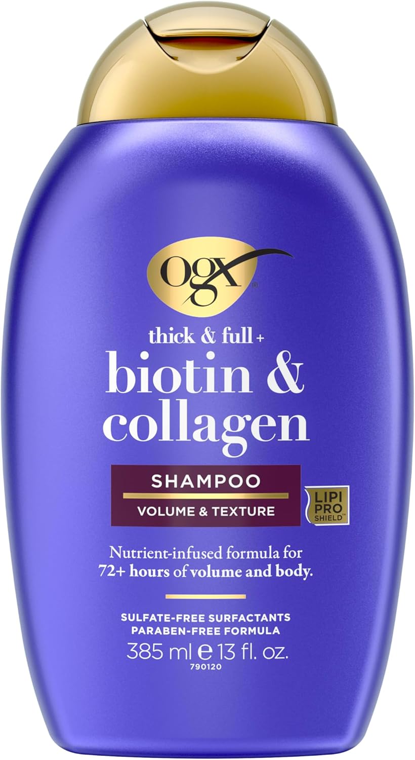 OGX Biotin & Collagen Volumizing Shampoo, 385 ml Bottle - Image 2