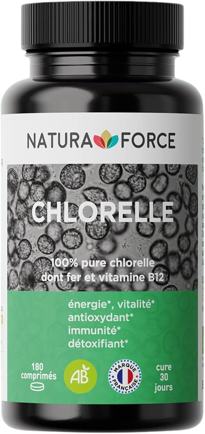 Organic Chlorella - 100% Natural - Vitality - Supports Cognitive Functions & Immunity - Rich in Iron and Vitamins - 180 Tablets - Image 2