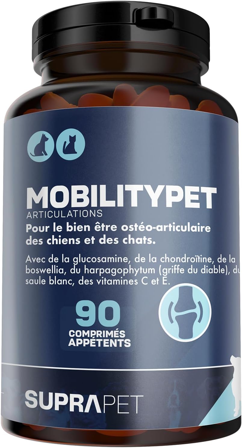 Suprapet MobilityPet Dogs and Cats - Bone and Cartilage Support 90 Tablets - Natural Complementary Food with Boswelia Glucosamine, Chondroitin, MSM and Devil's Claw, Vitamin C (90 TABLETS) - Image 2