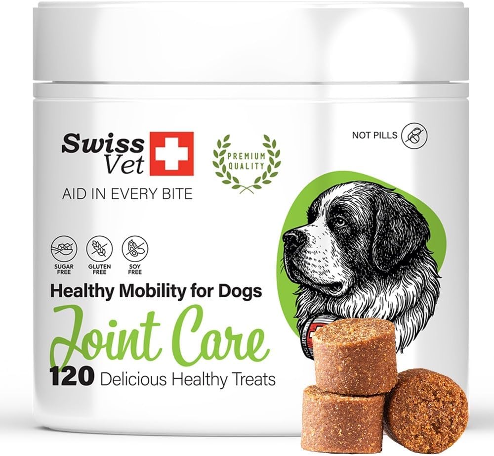 SwissVet Joint Care for Dogs – 120 Soft Chews with Glucosamine, MSM, Collagen, Chondroitin, Vitamin C & E – Supports Joint Health and Mobility - Image 2