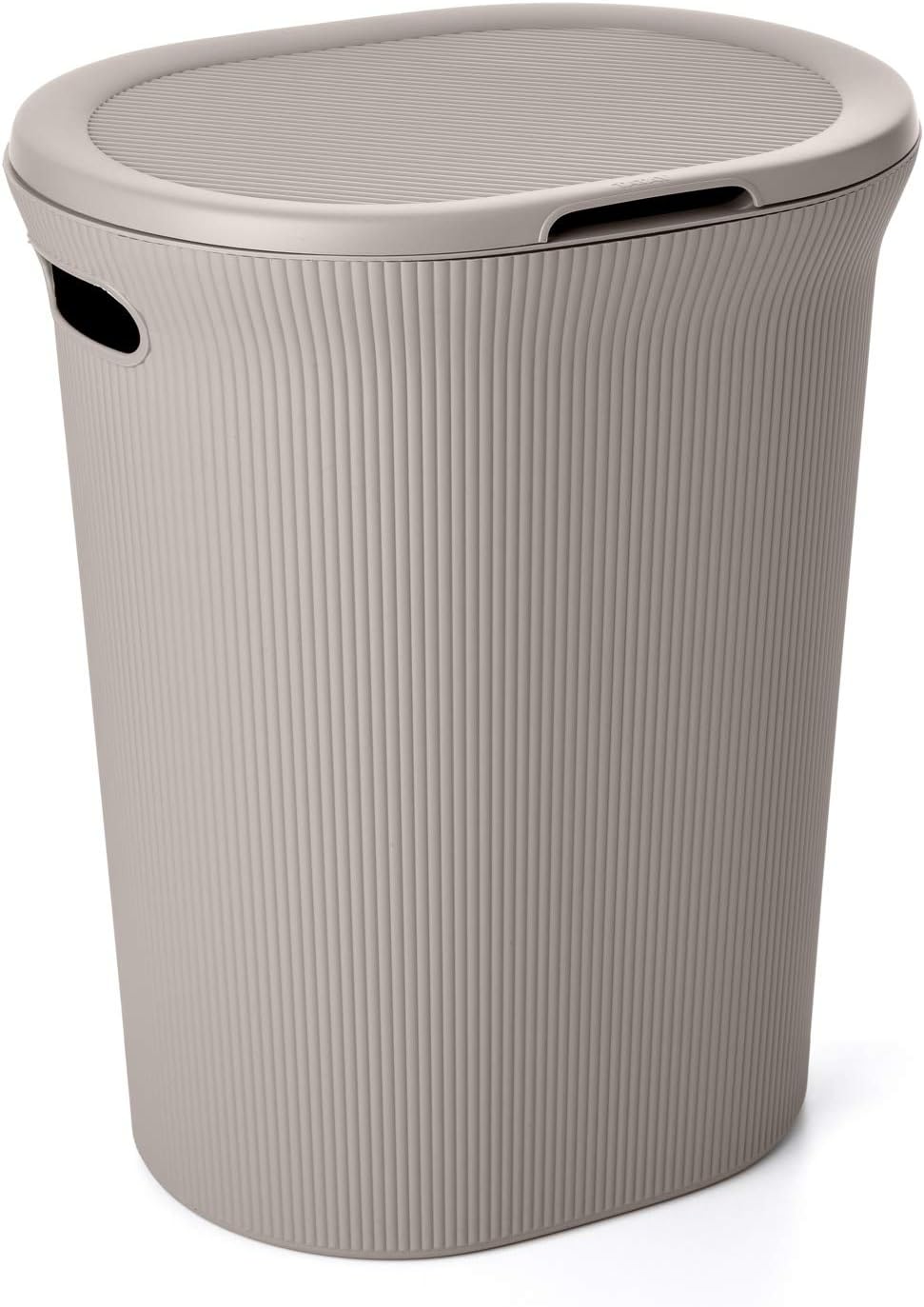 Tatay Baobab Laundry Basket, Capacity 40 L, BPA Free, 41 x 33 x 50 cm | Tatay Baobab Laundry Basket | Capacity 40 Litres | BPA-Free Polypropylene | Lid Included | 41 x 33 x 50 cm, Taupe - Image 2