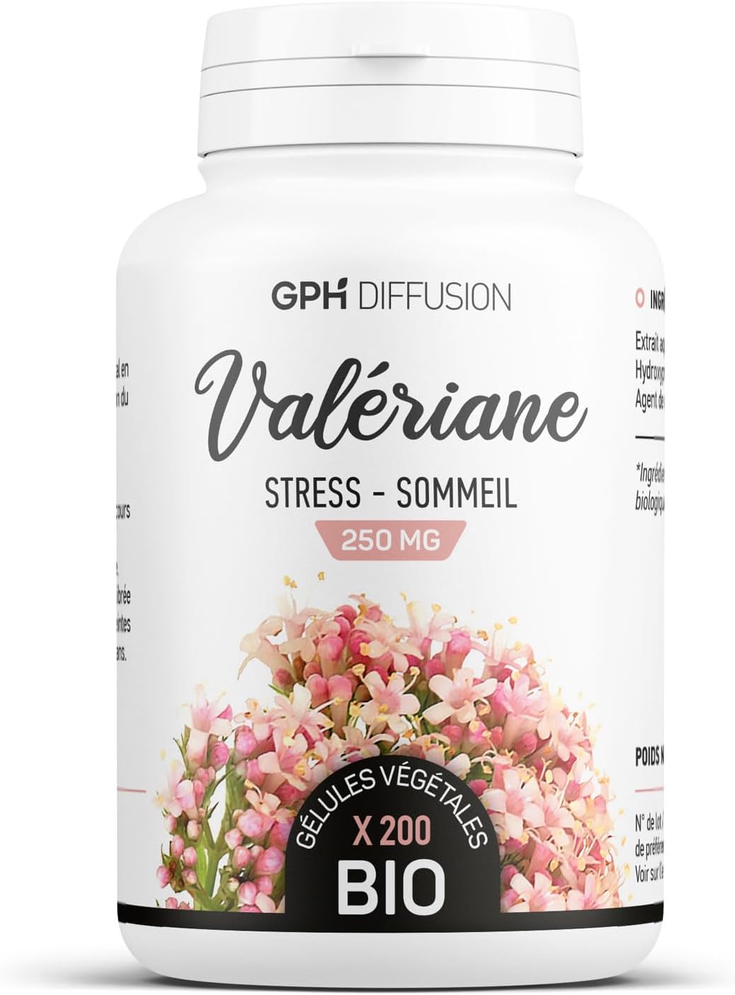 Valerian Bio - 250 mg - 200 vegetable capsules - Image 2