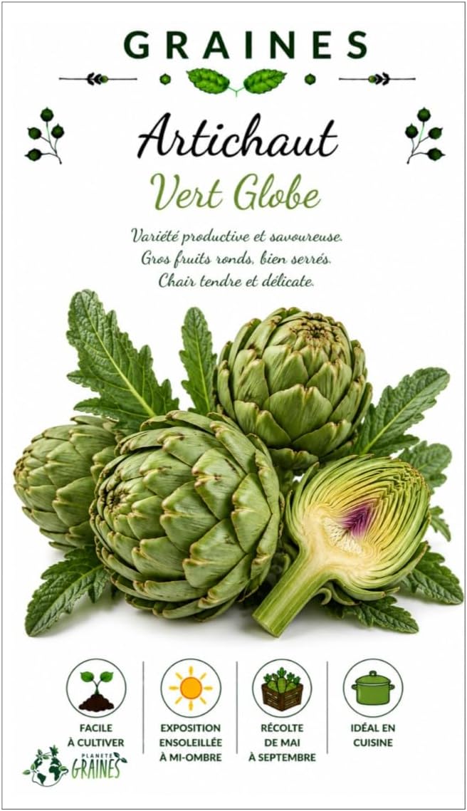 120 Green Globe Artichoke Seeds - Image 2