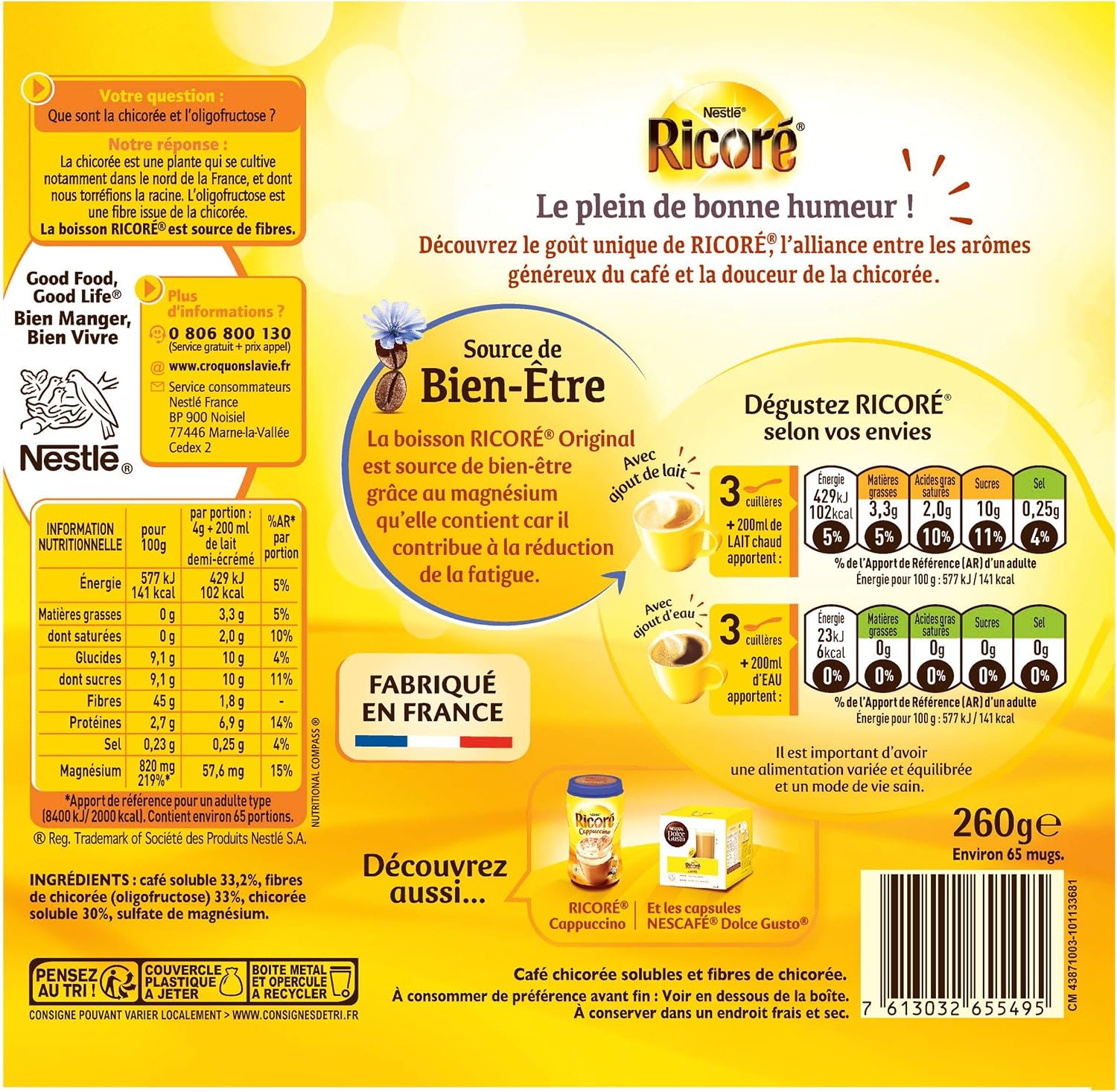 Nestlé Ricoré Original - Coffee Substitute - 260g Box (Pack of 3) - Image 3
