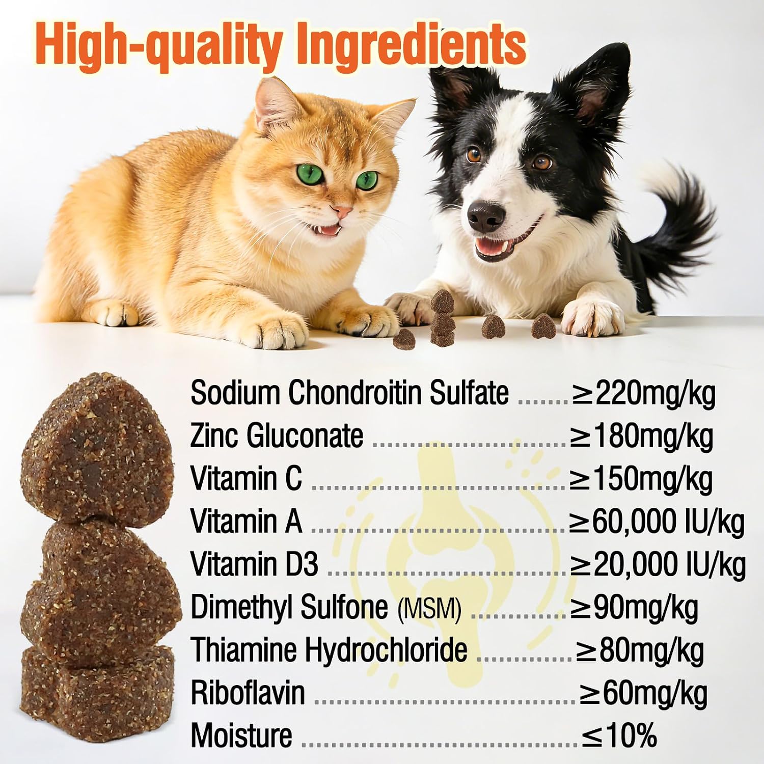 Joint & Hip Supplement for Dogs and Cats (150 Chewable Tablets) Glucosamine, Chondroitin & MSM-Supports Joint Health - All Breeds and Sizes - Image 5