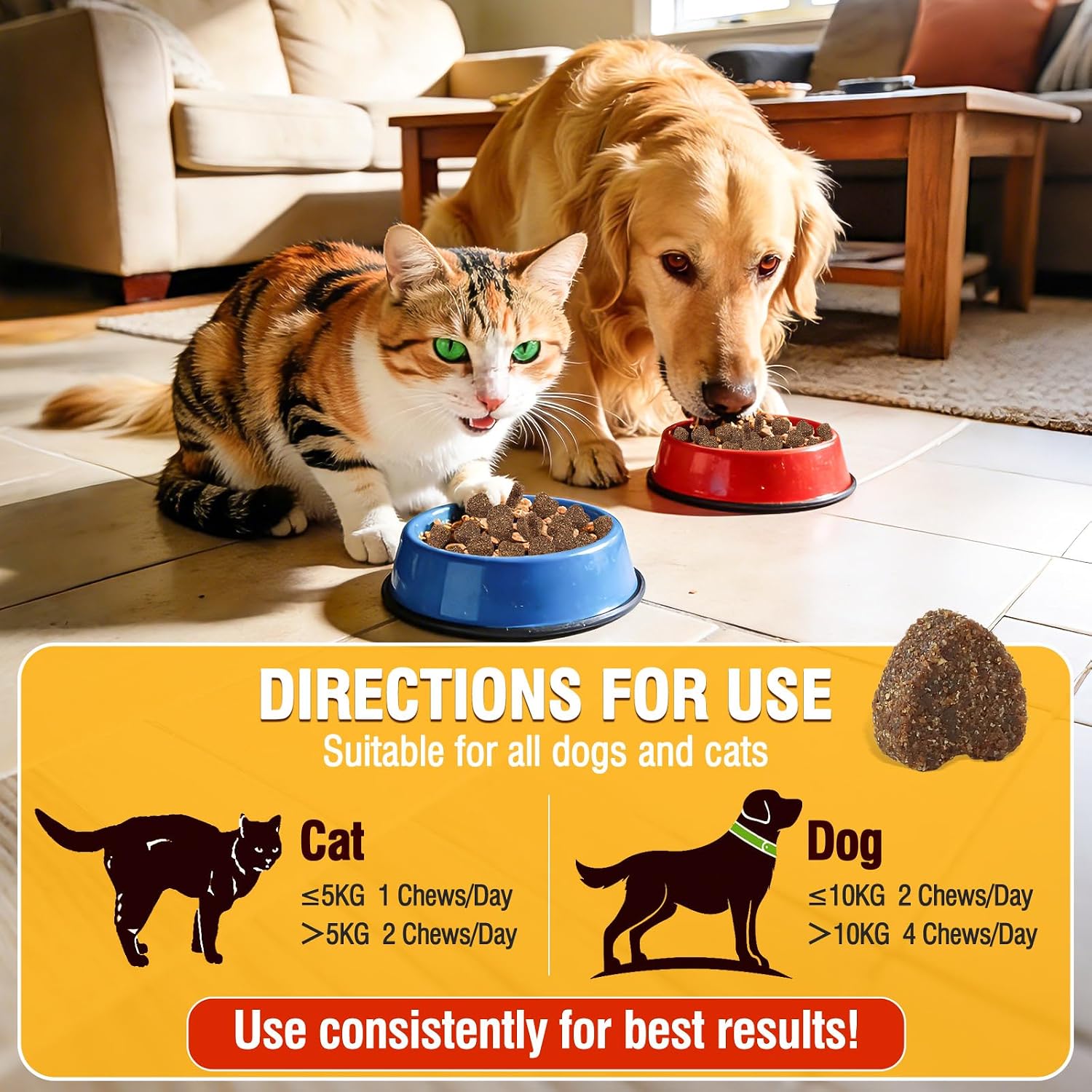 Joint & Hip Supplement for Dogs and Cats (150 Chewable Tablets) Glucosamine, Chondroitin & MSM-Supports Joint Health - All Breeds and Sizes - Image 6