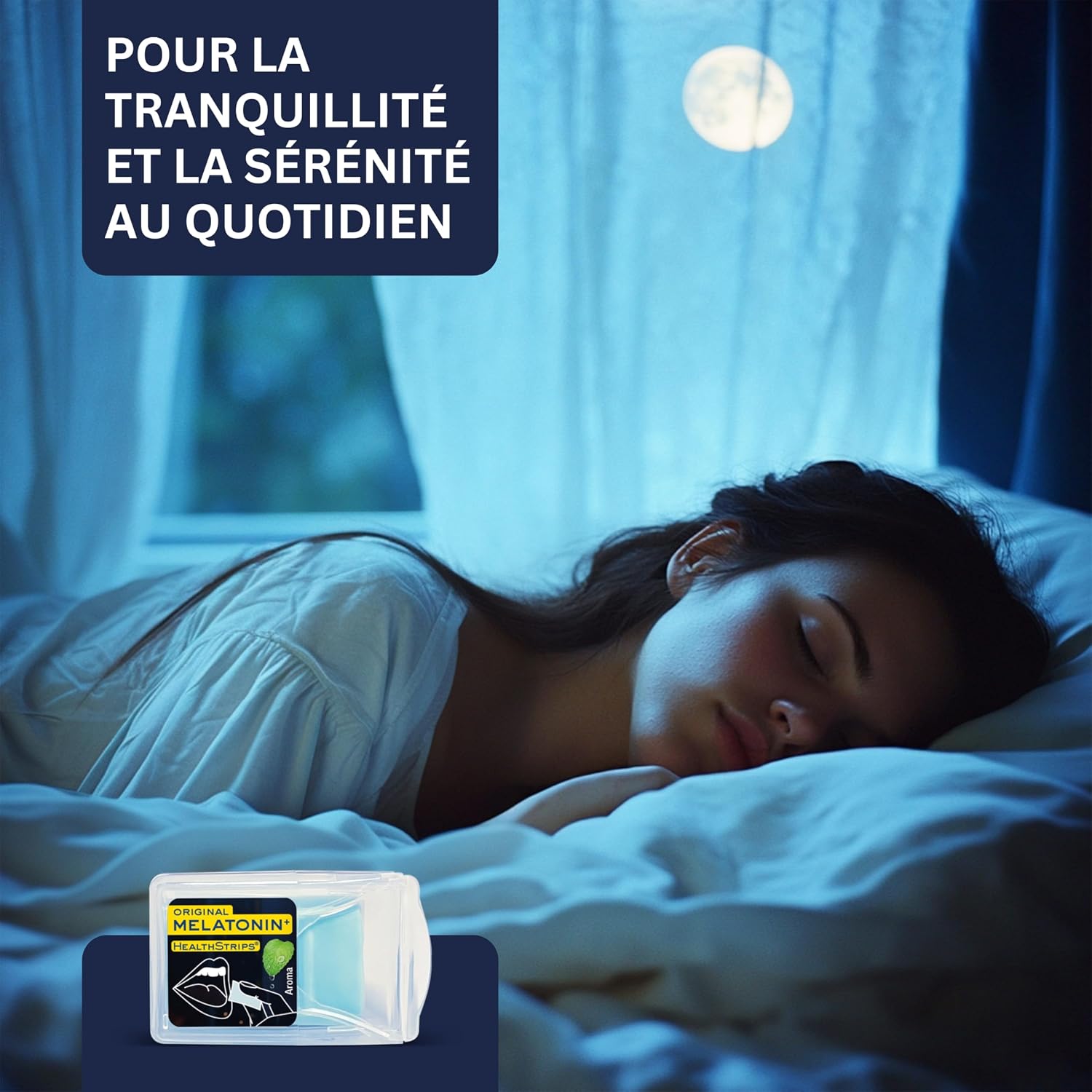 Melatonine+ Strips - Dietary Supplement for Sleep and Sleep - Feuillètes - 1.5 mg Melatonin + Vitamin B6 - Sugar Free - Vegan - Image 4