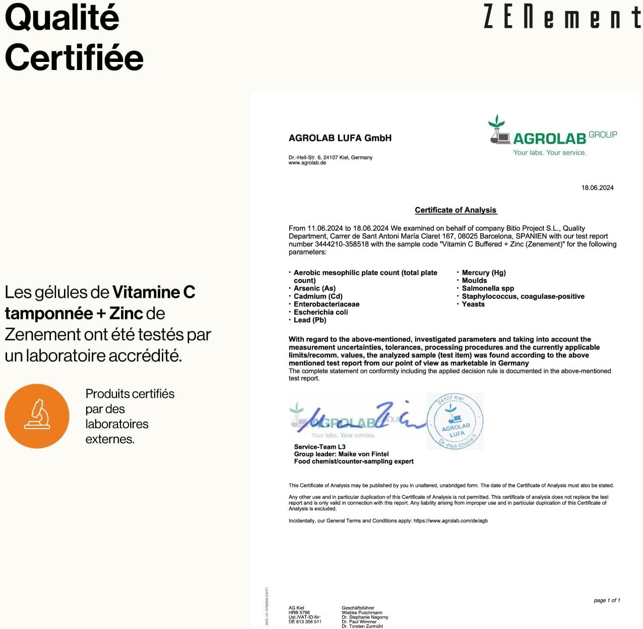 Vitamin C 1000 mg Tamponed + Zinc - Calcium Ascorbate - 365 Capsules - Image 6