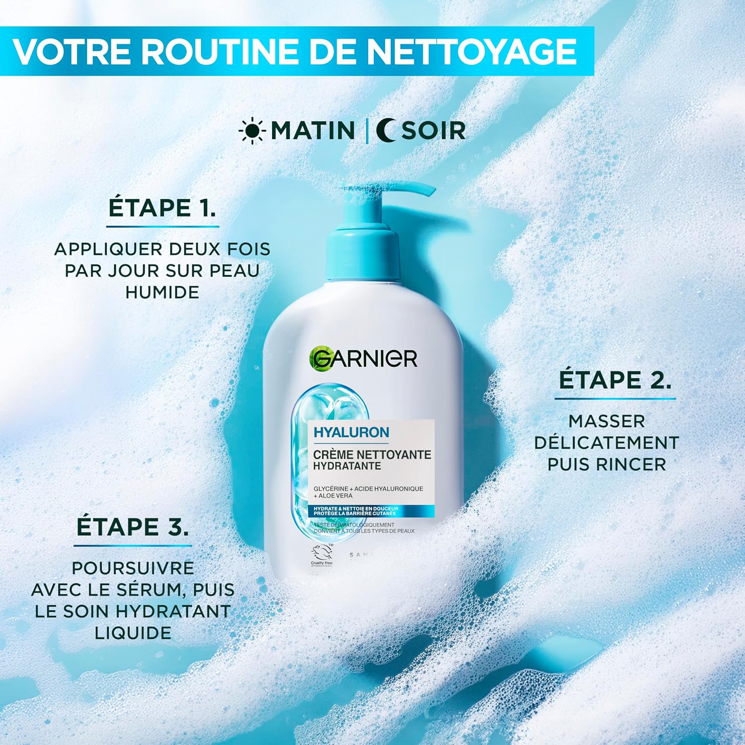 Garnier Hydrating Hyaluron Cleansing Cream 250ml - Image 6