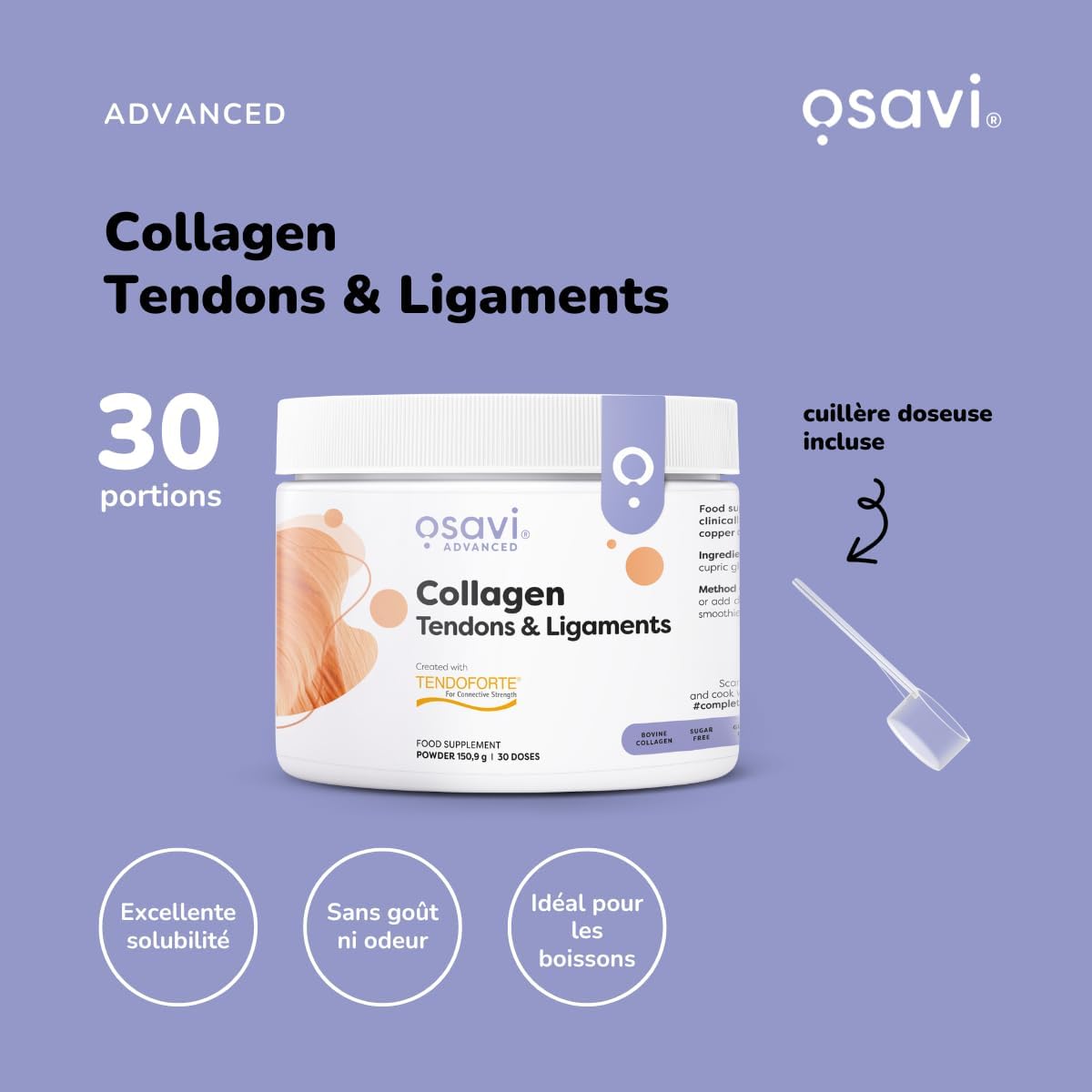 Osavi Collagen Peptides - Tendons & Ligaments - 150.9g - Image 3