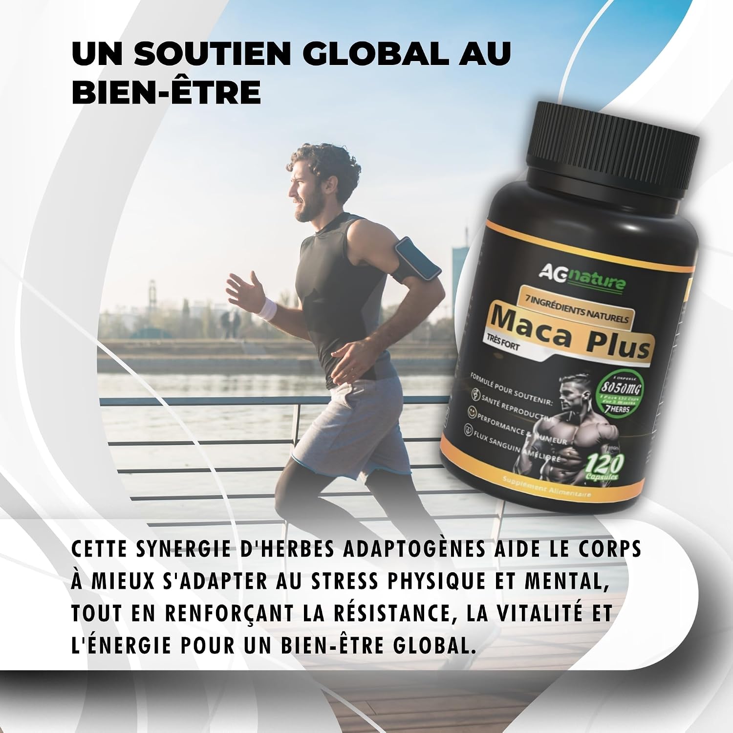 AG nature Extra Strength Peruvian Black Maca 8050mg 120 Capsules - High Dose Complex of Ashwagandha, Ginseng, Tribulus Terrestris and Shilajit Pure - Image 5