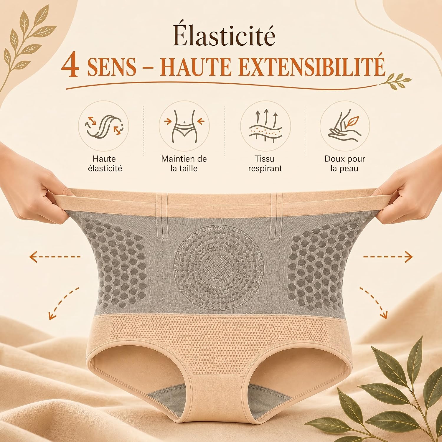 Pauraju Moringa & Berberine 4-in-1 Micro-partikel Sculpting & Fat-Burn Shorts - High Waist Tummy Shaper Briefs Firm Support for Running and Everyday Activities, Pack of 3 - Image 4