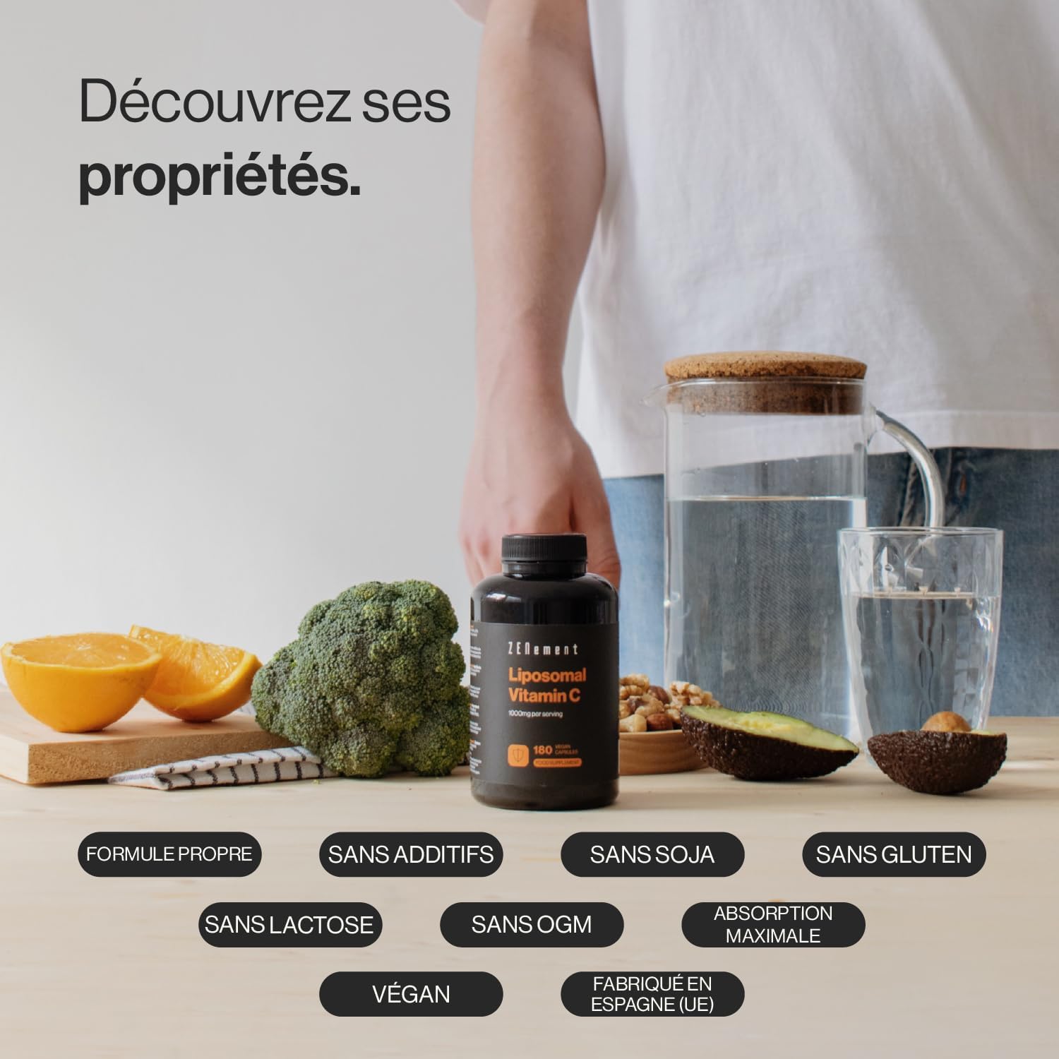 Liposomal Vitamin C 1000 mg - Maximum Absorption - 180 Vegan Capsules - Image 3