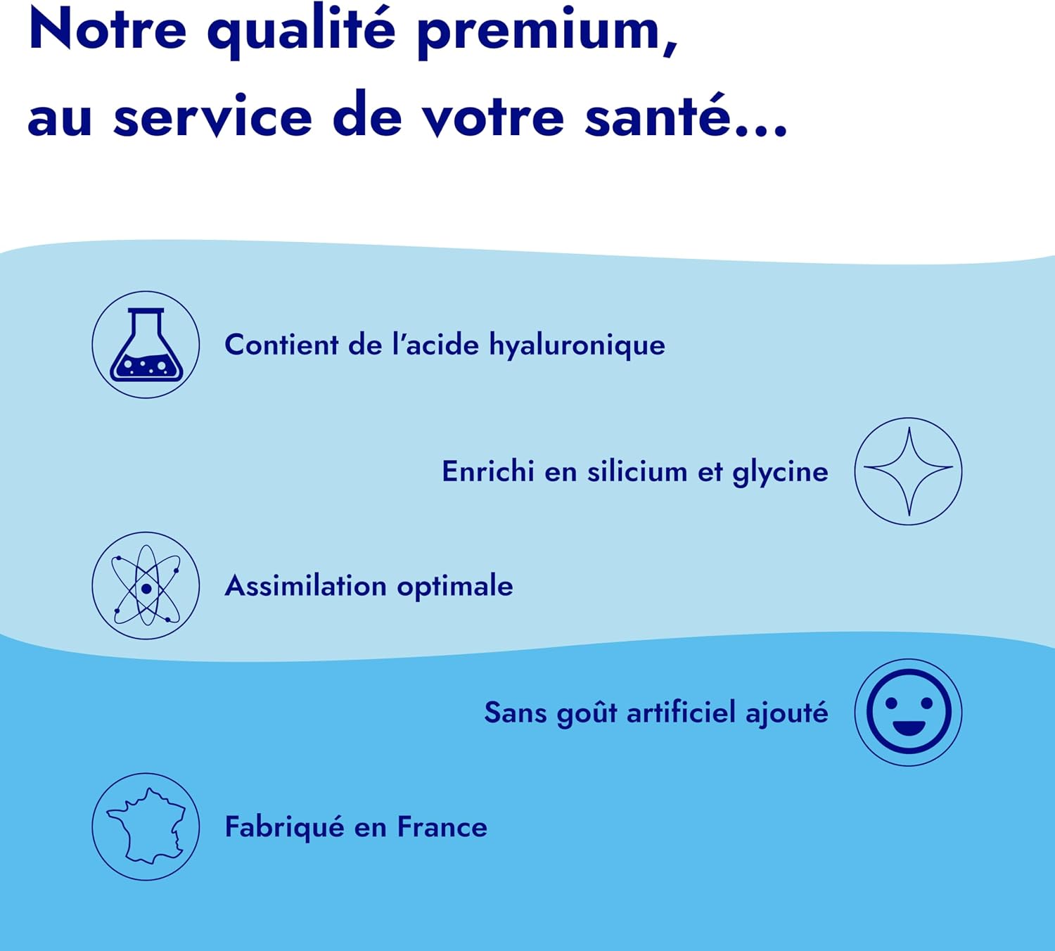 Marine Collagen Powder Type 1 + Hyaluronic Acid, Glycine, Silicon, Vitamins C - Skin & Joints - 5000mg Hydrolyzed Collagen to 2000 Da - Peptides - Neutral Taste - Made in France - Image 6