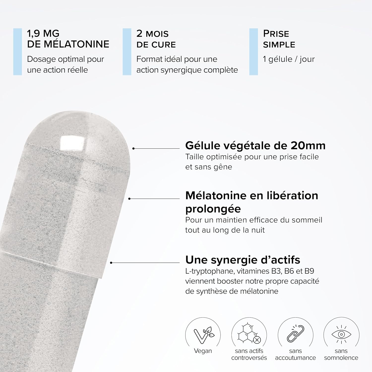 Melatonin 1.9mg High Dosed - Fast Sleep & Repairing Night - Image 6