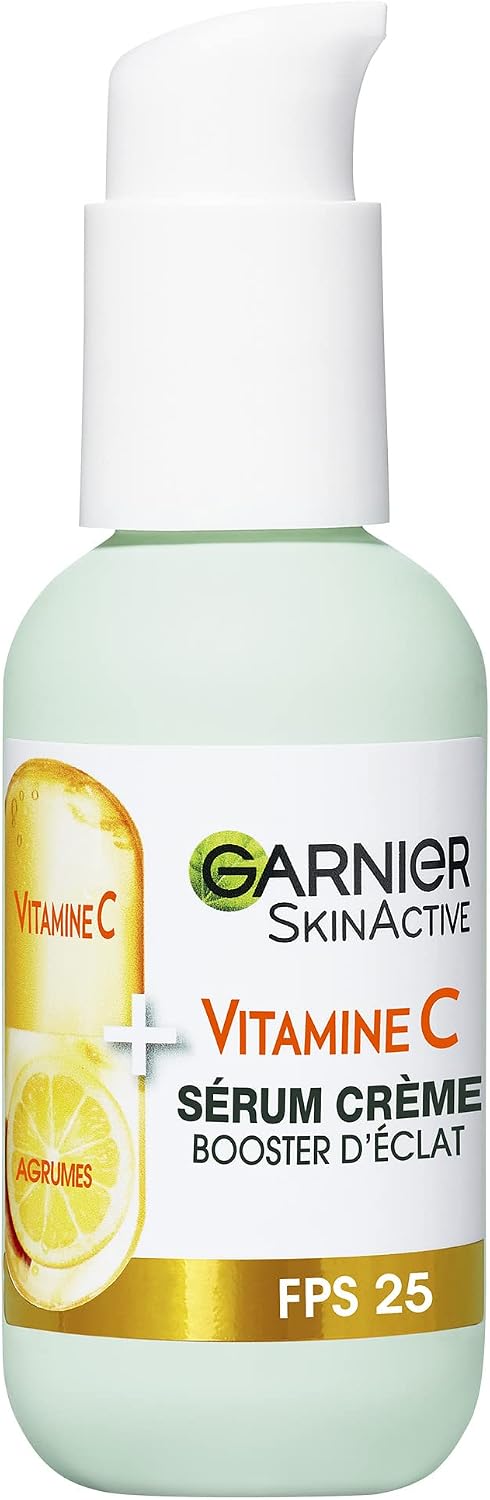 GARNIER Skin Active - 2-in-1 Radiance Booster Cream Serum - 72h Hydration & Radiance - SPF 25 - Vitamin C & Citrus - Vegan & Cruelty Free - Dull Skin In Lack of Radiance - 50 ml (Pack of 2) - Image 3