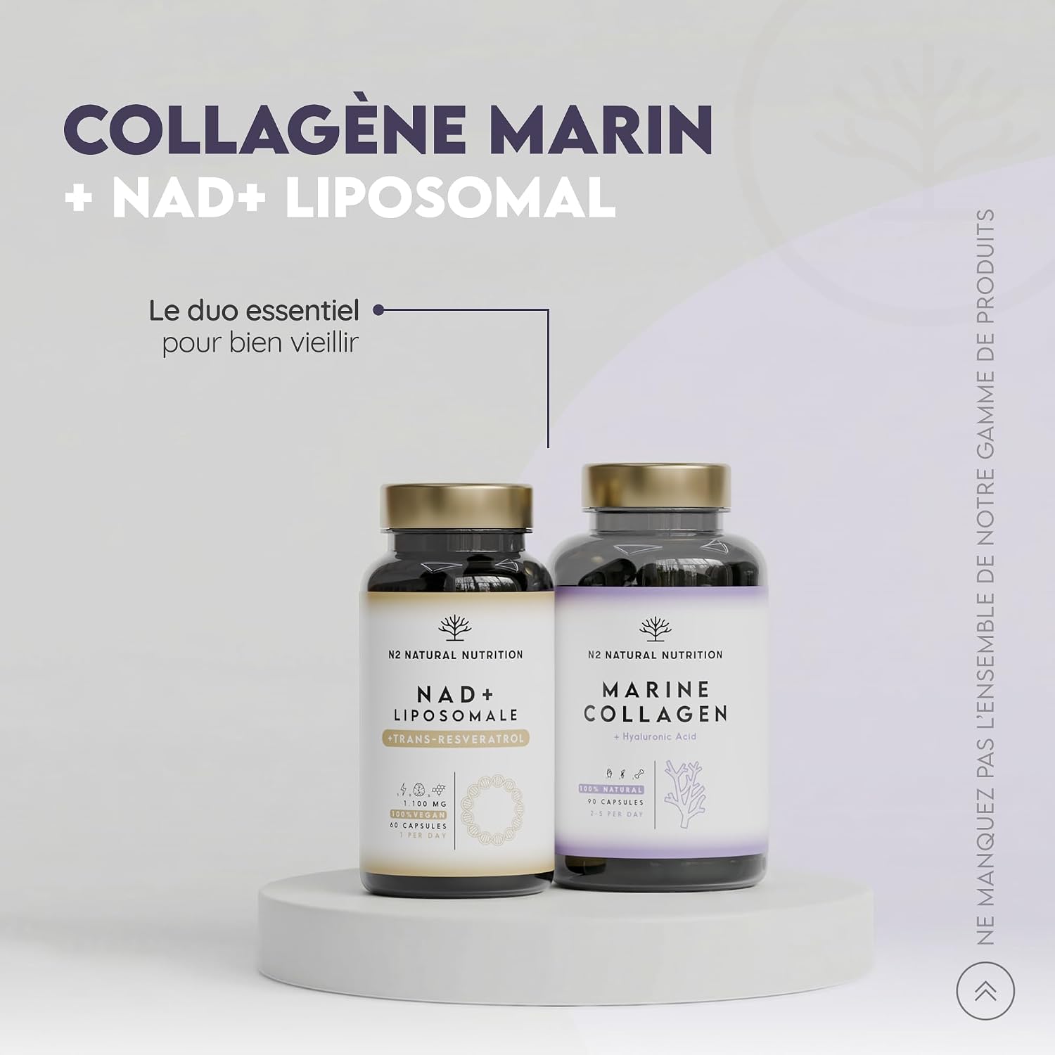 Marine Collagen & Hyaluronic Acid | Vitamin C | Magnesium | Anti Wrinkle | Anti Aging | Helps with Joints, Bones, Skin and Hair | Collagen Hydrolysate PEPTAN | EU | 90 Capsules | N2 Natural Nutrition… - Image 12