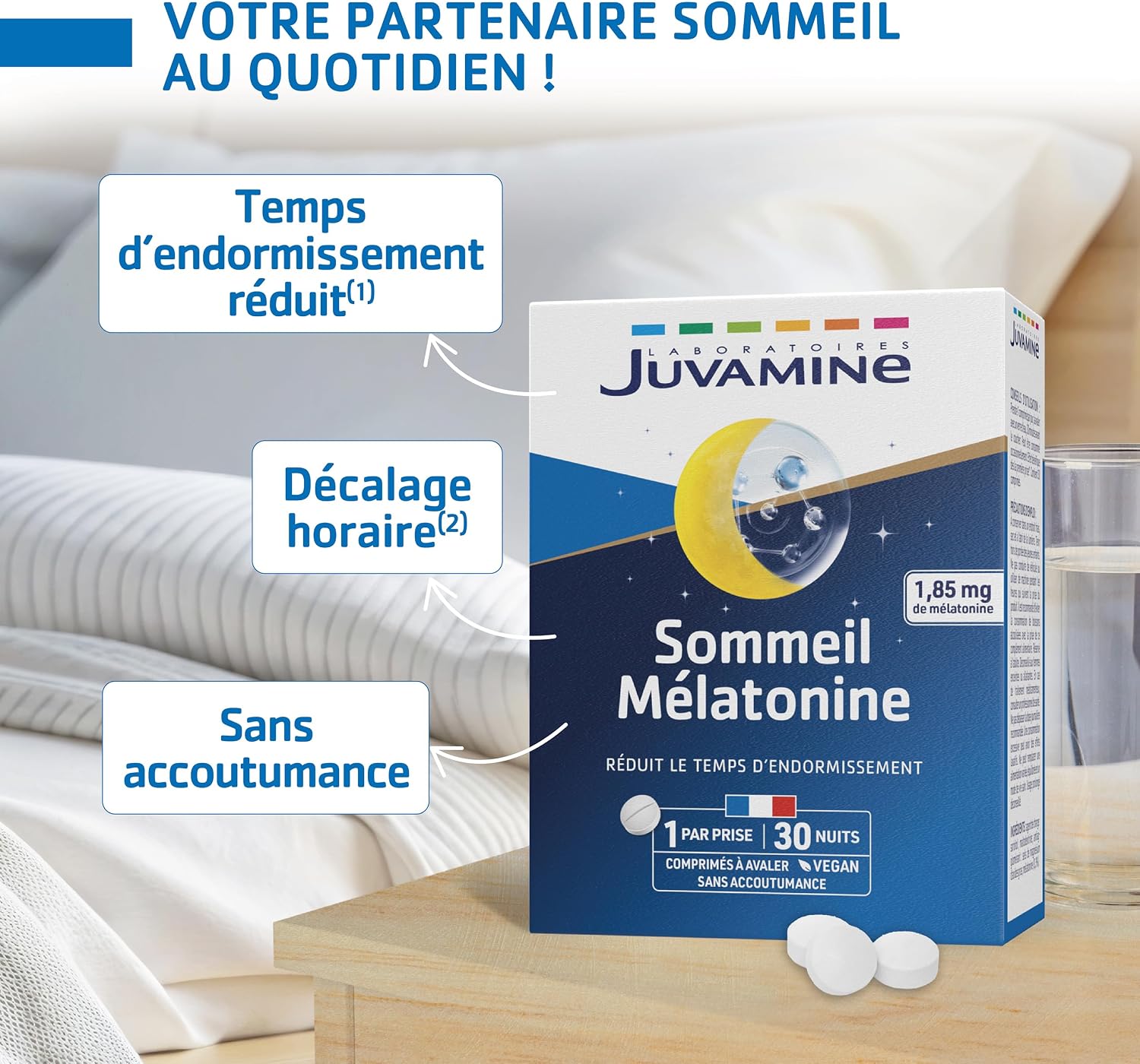 JUVAMINE Melatonin 1.9mg - Fast Sleep, Sleep - 30 Cpr - Image 3