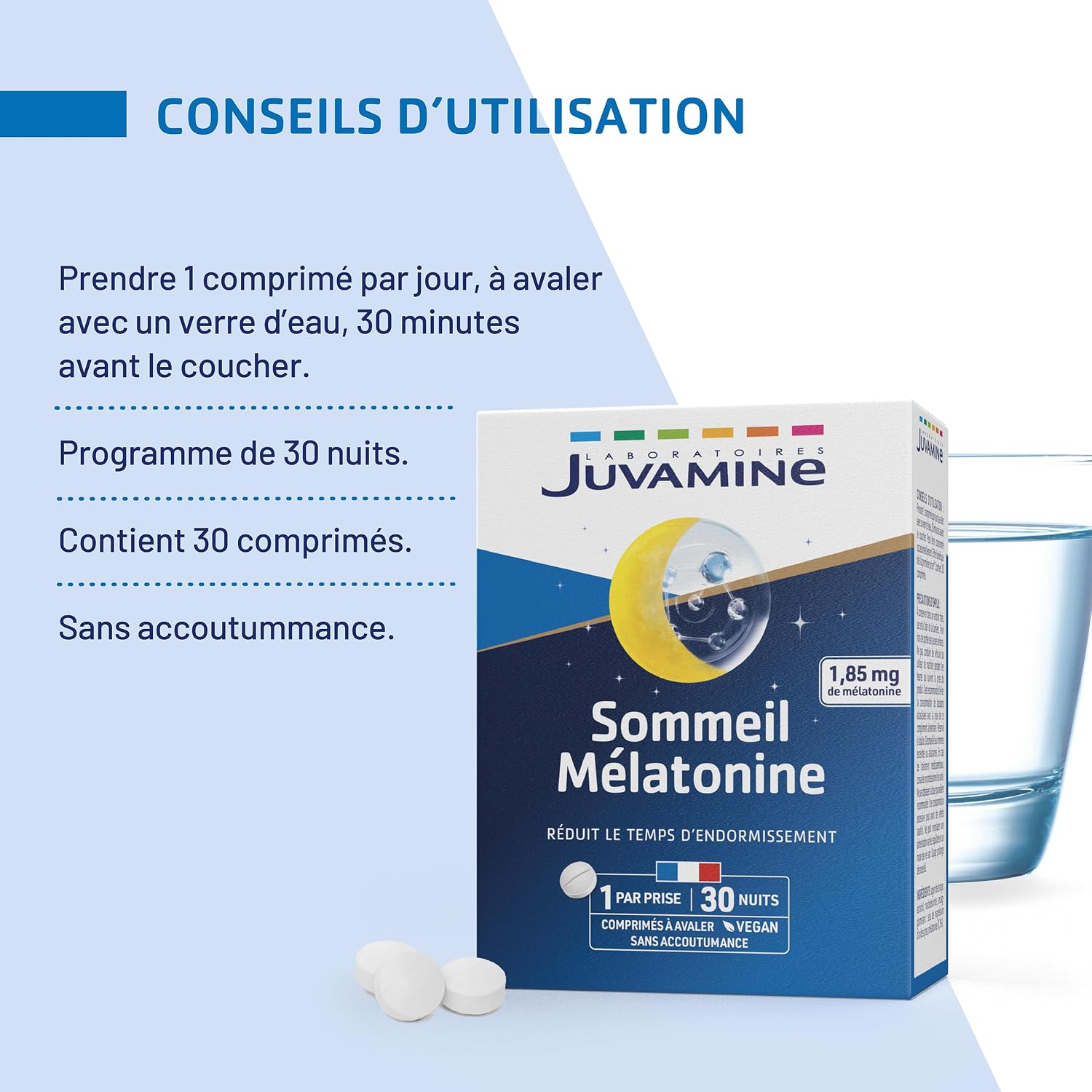 JUVAMINE Melatonin 1.9mg - Fast Sleep, Sleep - 30 Cpr - Image 5