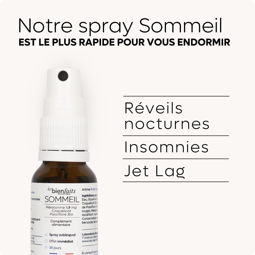Melatonine Sleep Spray 1.9mg | Rapid Sleep | Fight Insomnia & Night Wake Up | Red Fruit Taste | Passionflower and Lemon Balm | No Added Sugar & Alcohol Free - Image 3