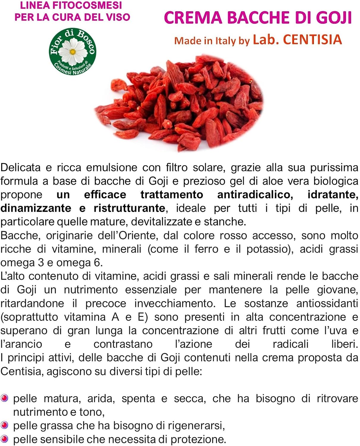 Centisia Face Cream with Goji and Sun Filter 50ml - Image 8
