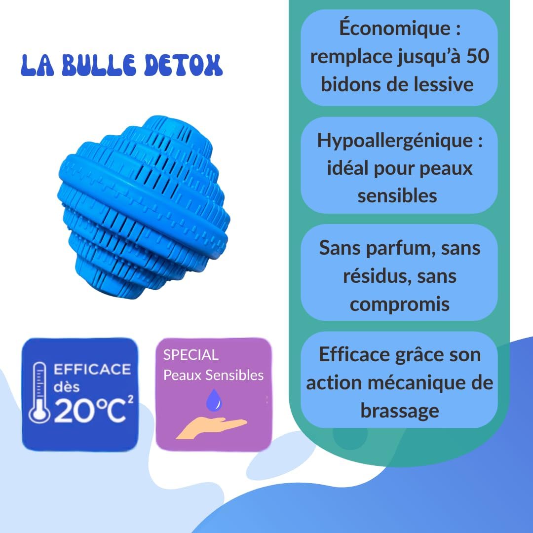 Reusable Eco-Friendly Washing Ball | Hypoallergenic | Ceramic Beads & Activated Carbon | Cleans and Purifies Water | Natural Alternative to Laundry - Image 4