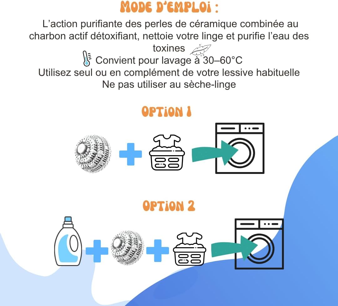 Reusable Eco-Friendly Washing Ball | Hypoallergenic | Ceramic Beads & Activated Carbon | Cleans and Purifies Water | Natural Alternative to Laundry - Image 6