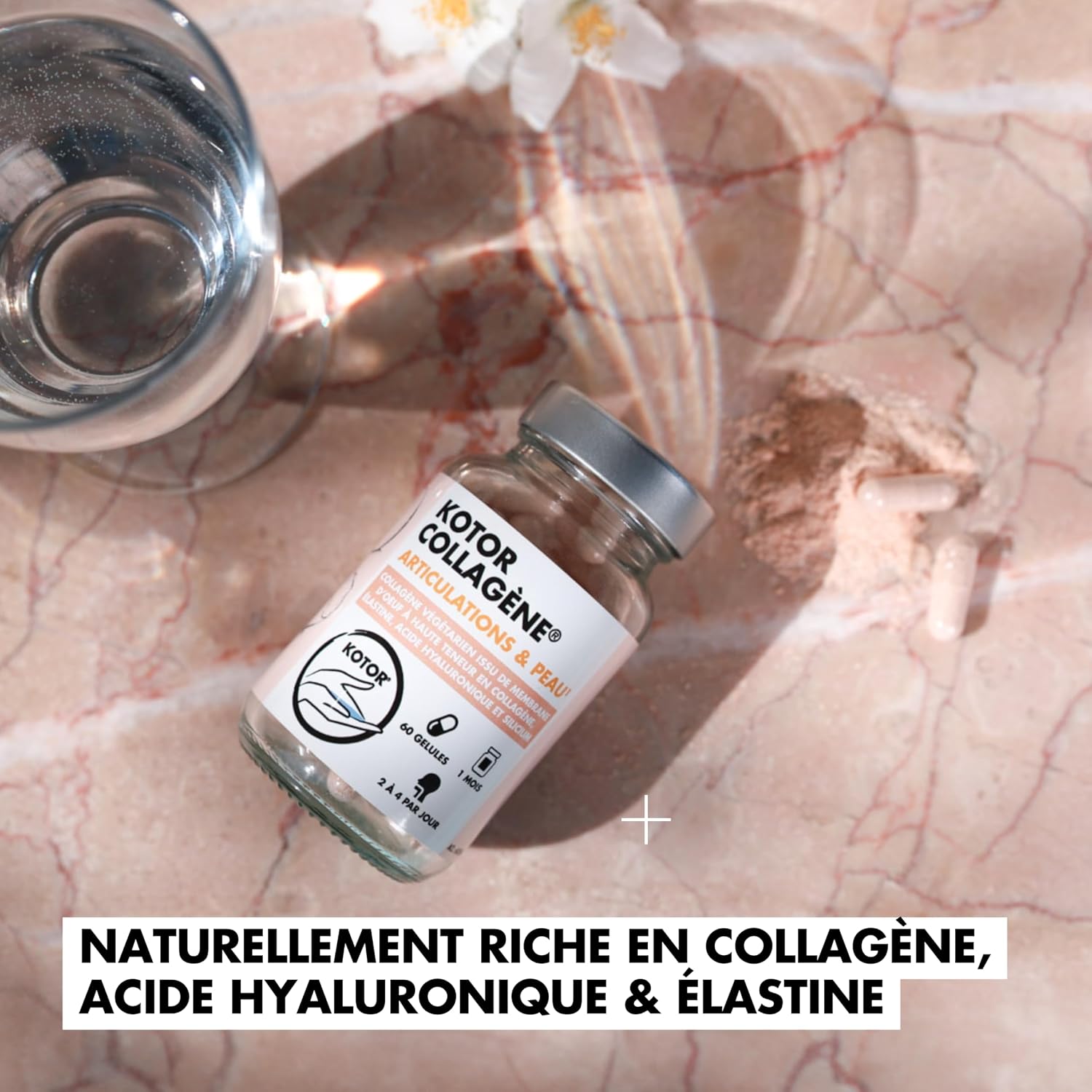 FRENCH & NATURAL COLLAGEN | Collagen-Rich Egg Membrane Type I, V, X + Hyaluronic Acid, Elastin, Silicon and Vitamin C | Skin, Joints, Hair & Nails | 60 Capsules | 1 Month - Image 6