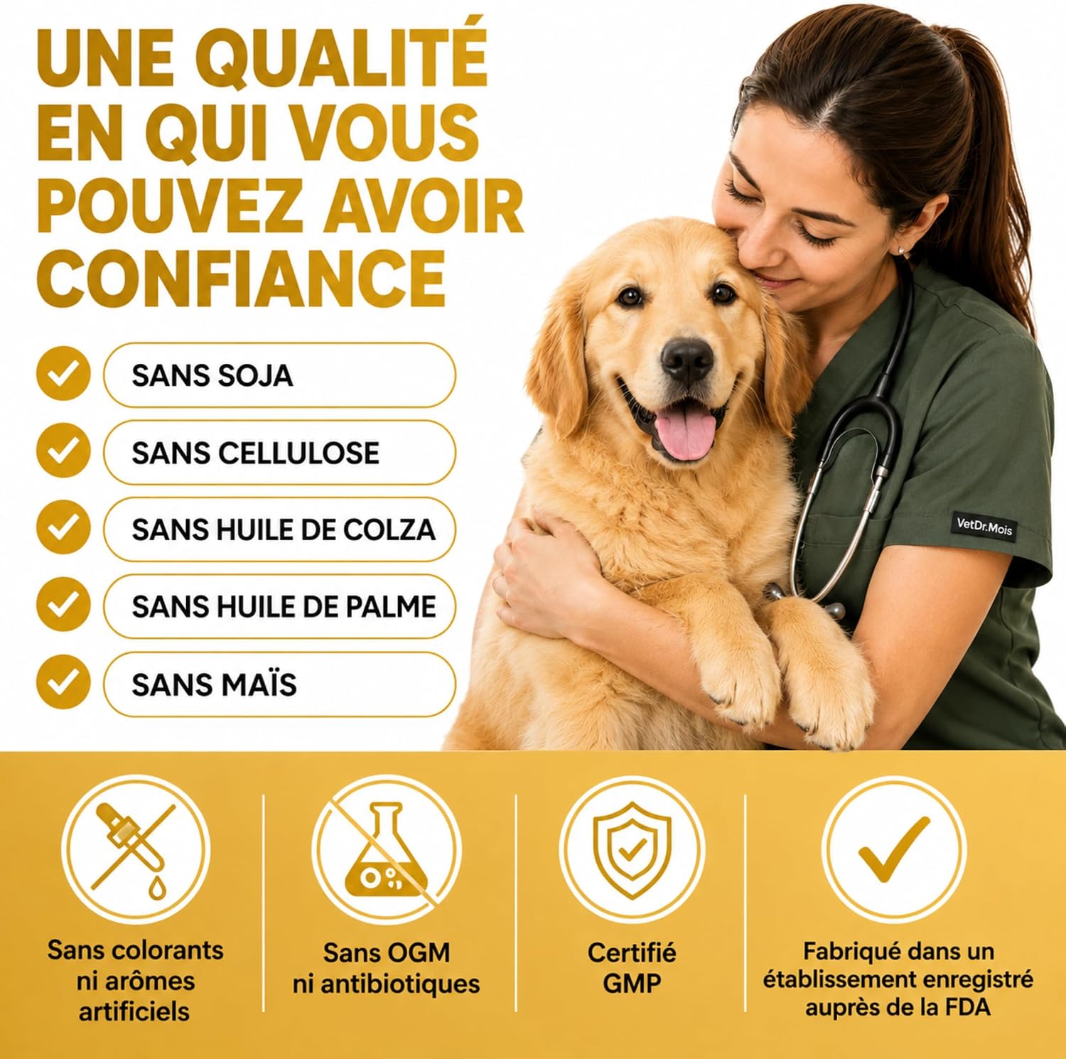 VetDr.Month Probiotics for Dogs, 120 Tender Chicken, Digestion and Gut Health, 10 Probiotic Strains, 5 Digestive Enzymes, 4 Prebiotics - Image 7