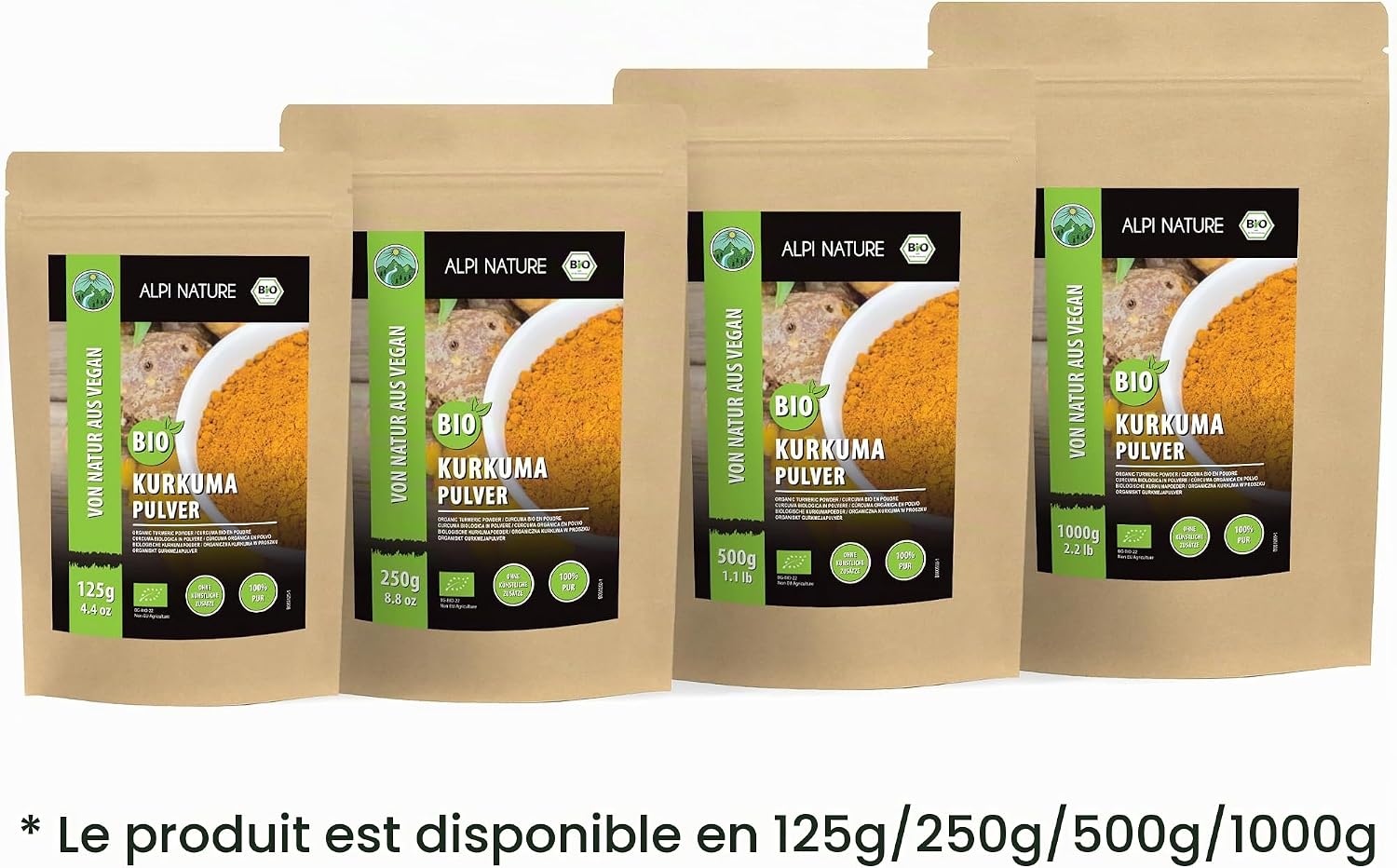 Alpi Nature Turmeric Root Organic Powder 500g, Ground Turmeric Root Powder for Kitchen - Image 9