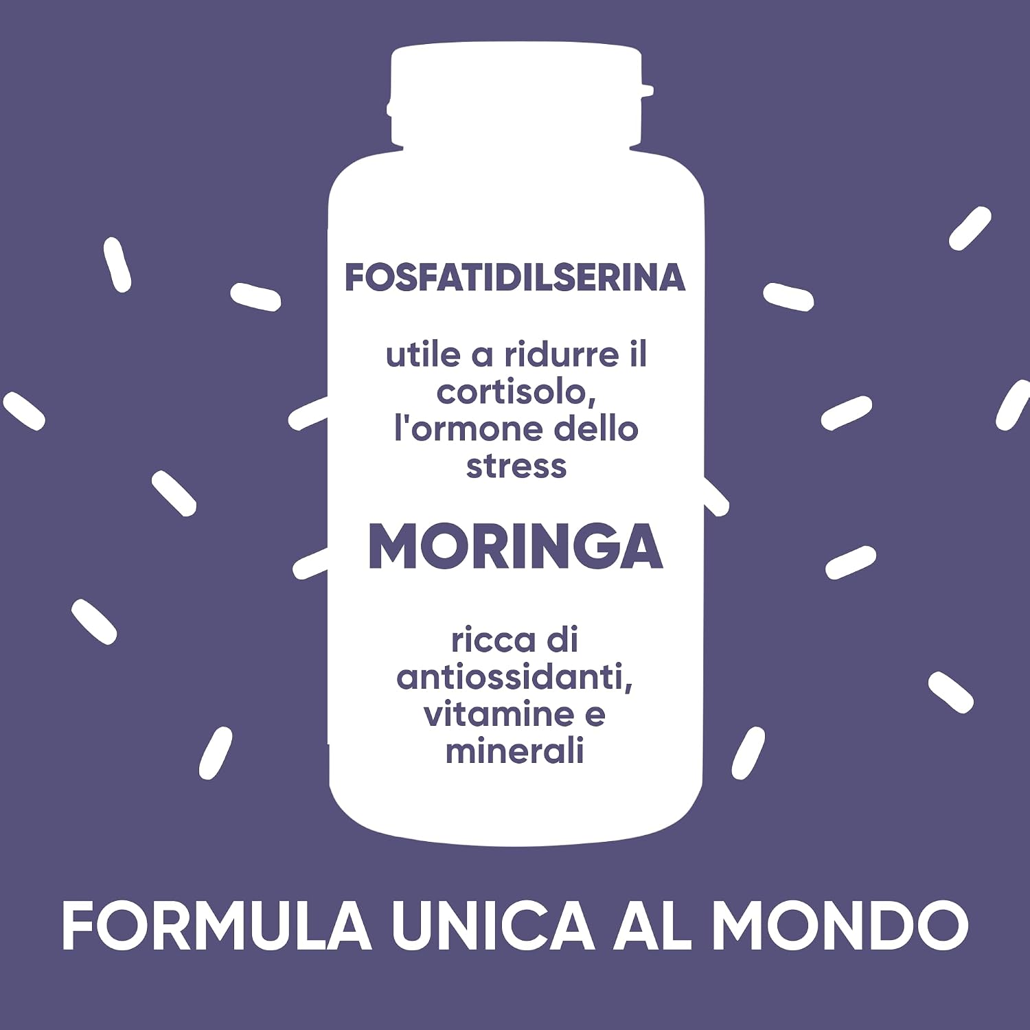 Phosphatidylserine 450 mg + Moringa | Reduces Cortisol, Stress & Fatigue | Memory, Concentration & Metabolism | 180 Capsules | Made in Italy RedMoringa - Image 3