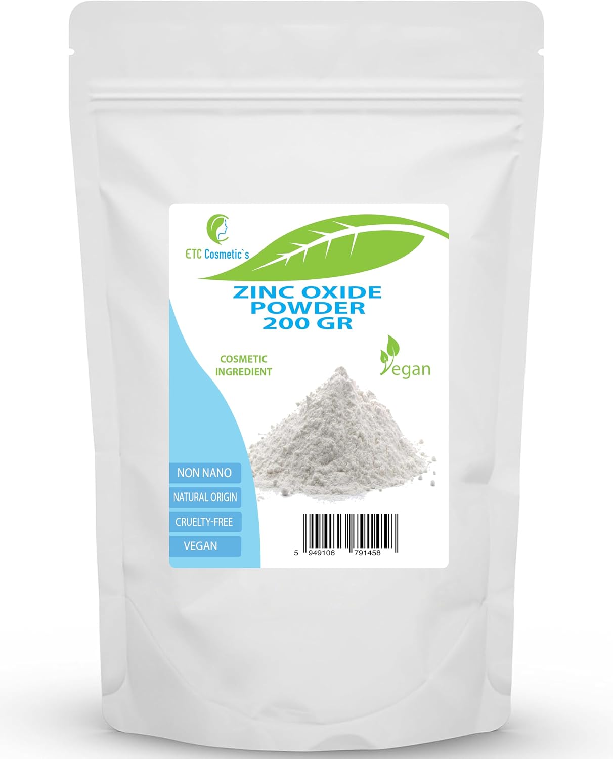 Zinc Oxide Powder 200g Cosmetic Ingredient High Purity Material Non Nano - Image 3