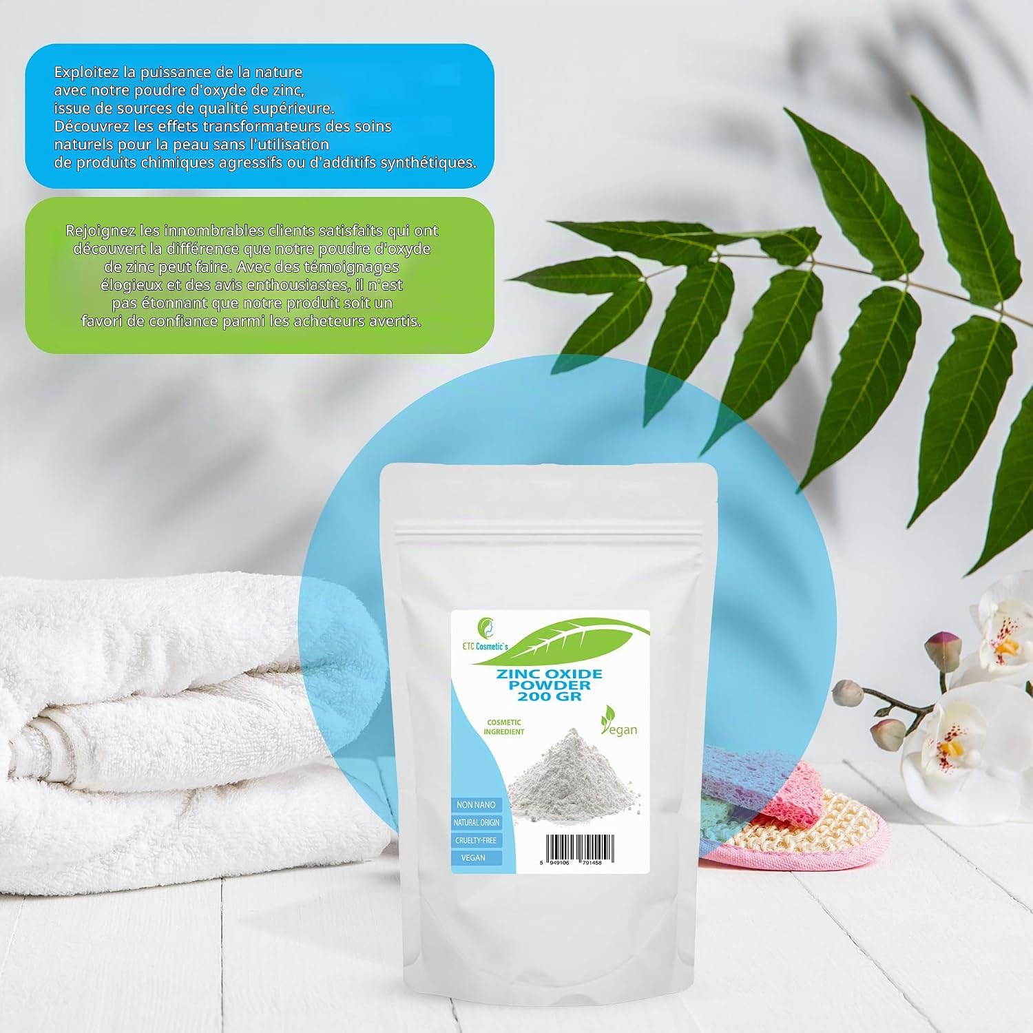 Zinc Oxide Powder 200g Cosmetic Ingredient High Purity Material Non Nano - Image 8