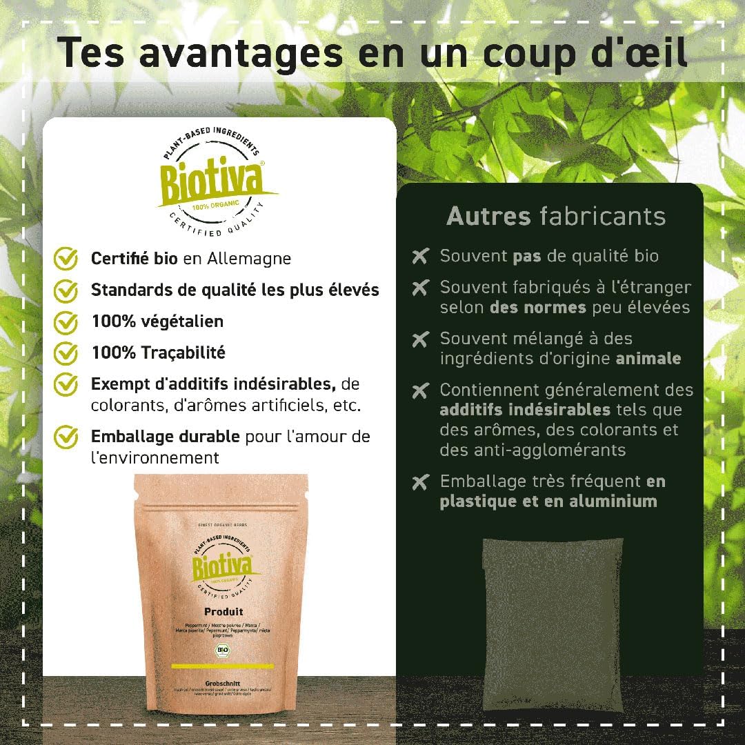 Organic valerian root tea 100g | Valerianae Radix | herbal tea | bottled in Germany | vegan| Biotiva - Image 4