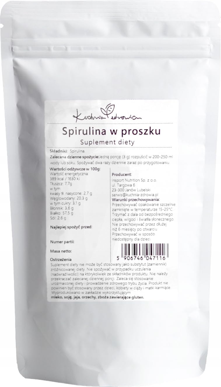 Spirulina Powder 250g - Natural Food Supplement, Rich In Protein, Ideal For Smoothies, Juices, Bowls And Vegan Recipes, Kuchnia Zdrowia - Image 3