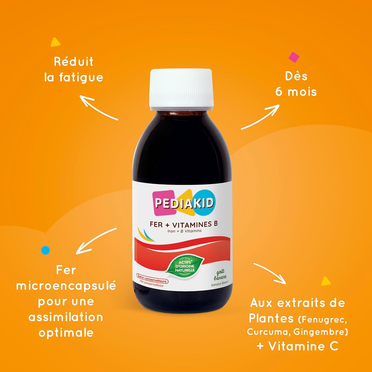 PEDIAKID Iron Syrup + B Vitamins - Fatigue Reduction Baby/Child 125 ml - Image 4