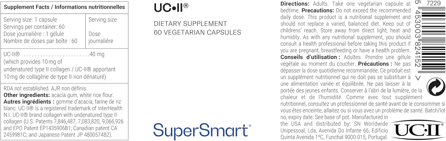UC-II® Collagen (Type 2) - Bone and Muscle Health - SuperSmart - Image 3