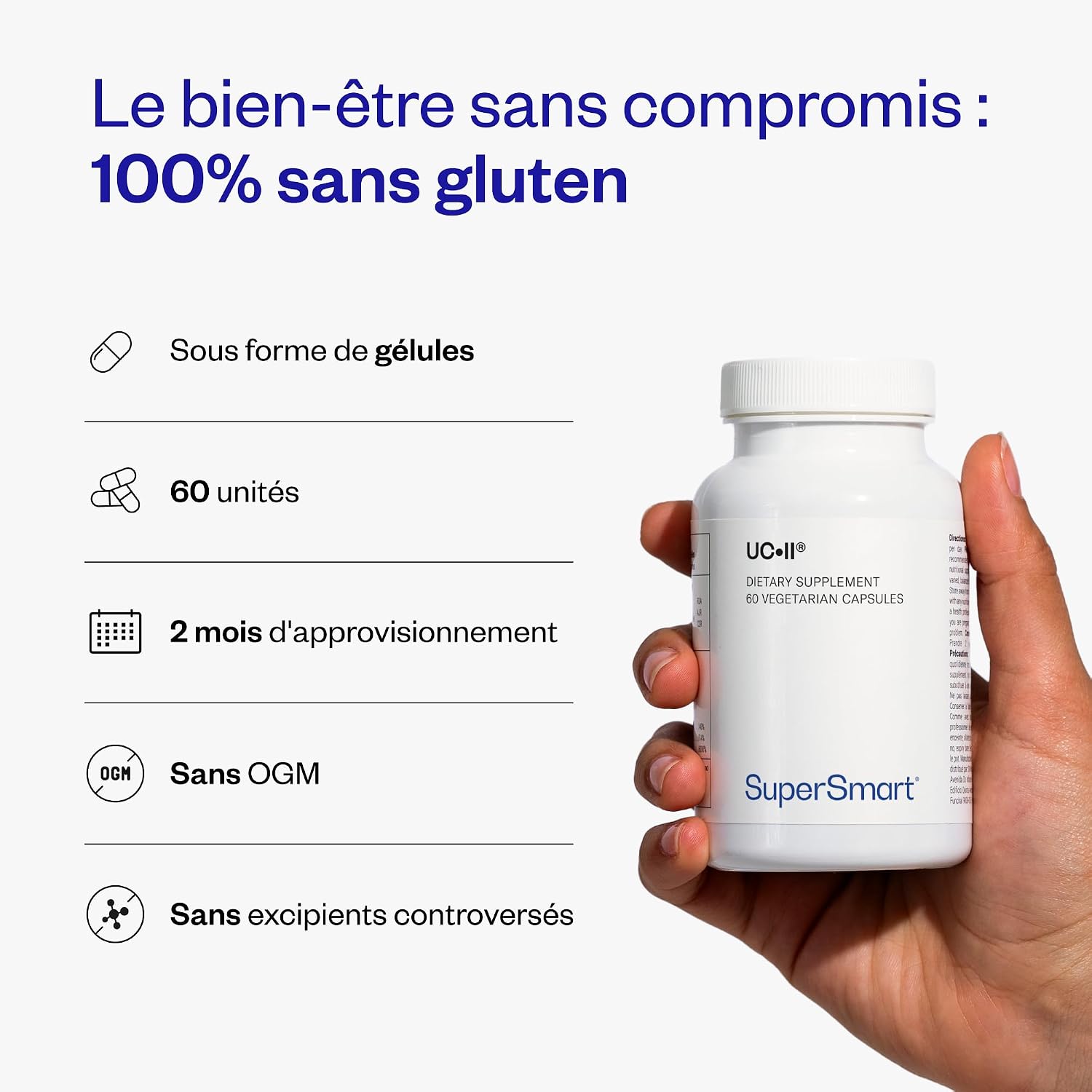 UC-II® Collagen (Type 2) - Bone and Muscle Health - SuperSmart - Image 6