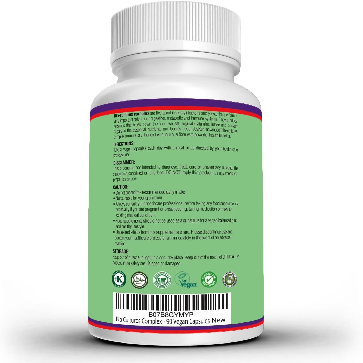 PROBIOTICS Enriched with Prebiotics - Food Supplement Against Bloating - Supports Gut Health, Digestion, and Improves Gut Microbiota, 90 Vegan Capsules. - Image 5