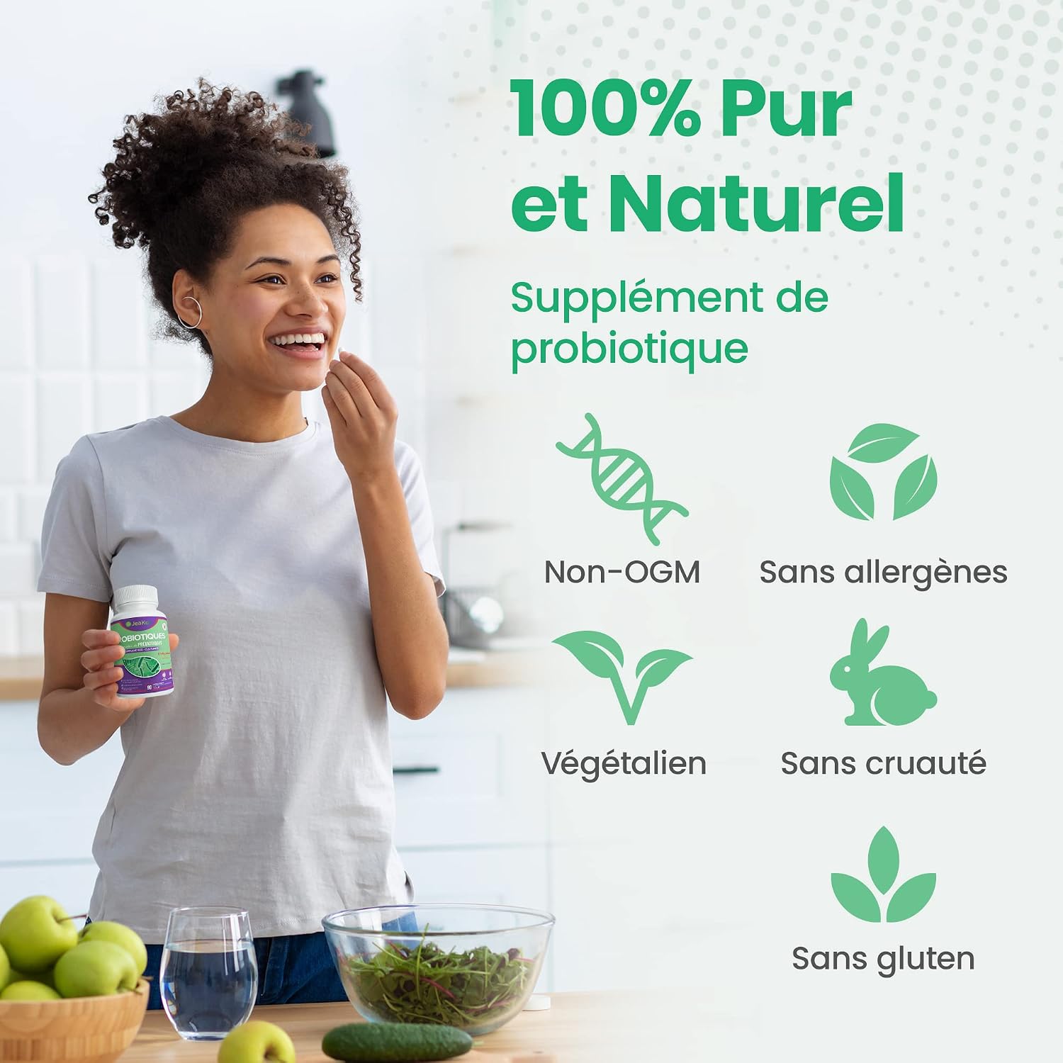 PROBIOTICS Enriched with Prebiotics - Food Supplement Against Bloating - Supports Gut Health, Digestion, and Improves Gut Microbiota, 90 Vegan Capsules. - Image 9