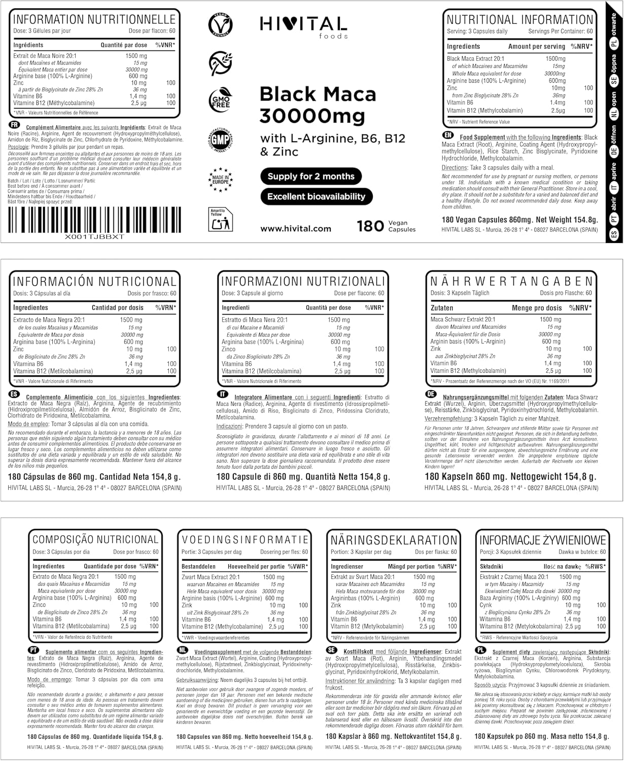 Black Maca from Peru 30000 mg. 180 vegan capsules for 2 months. - Image 3