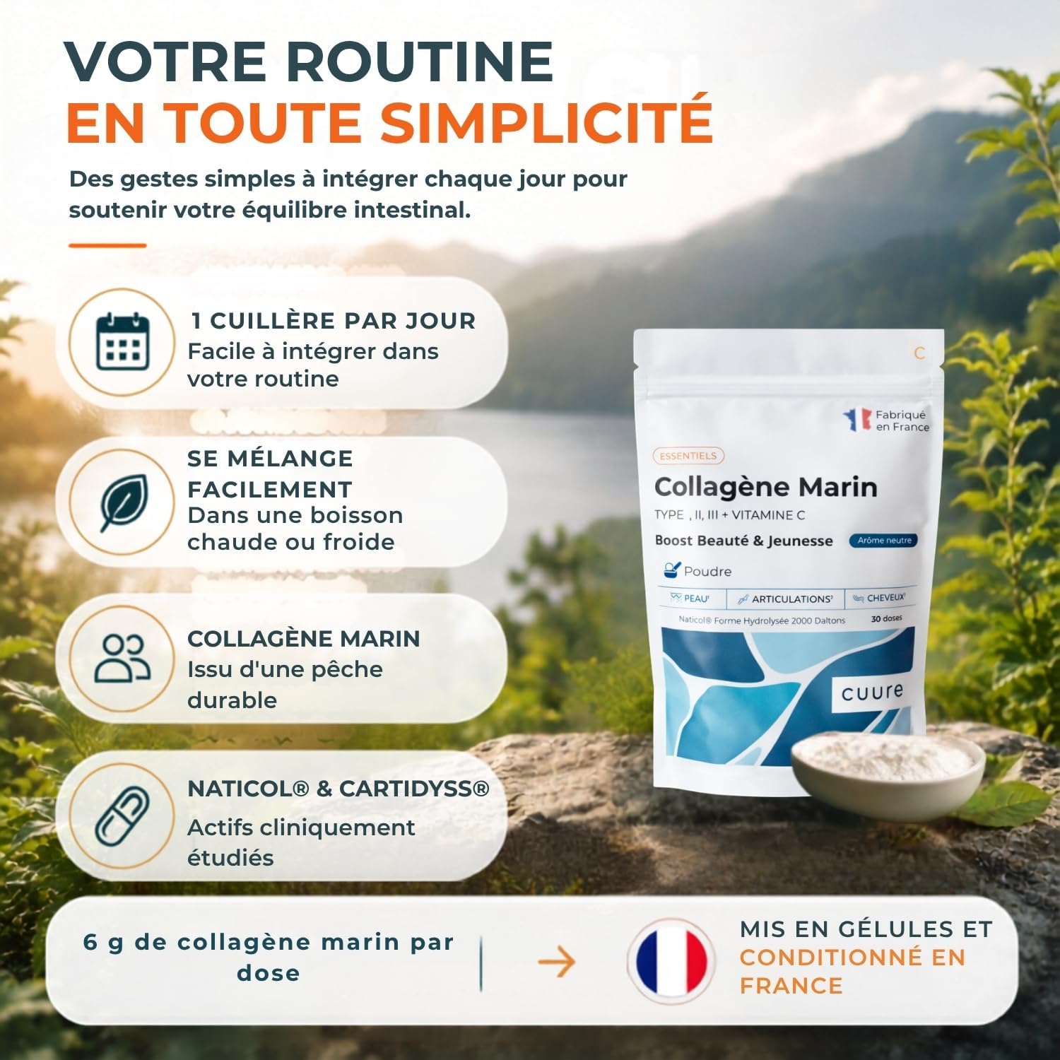 CUURE - Naticol® Marine Collagen 6g - Vitamin C - Powder 210g - Image 8