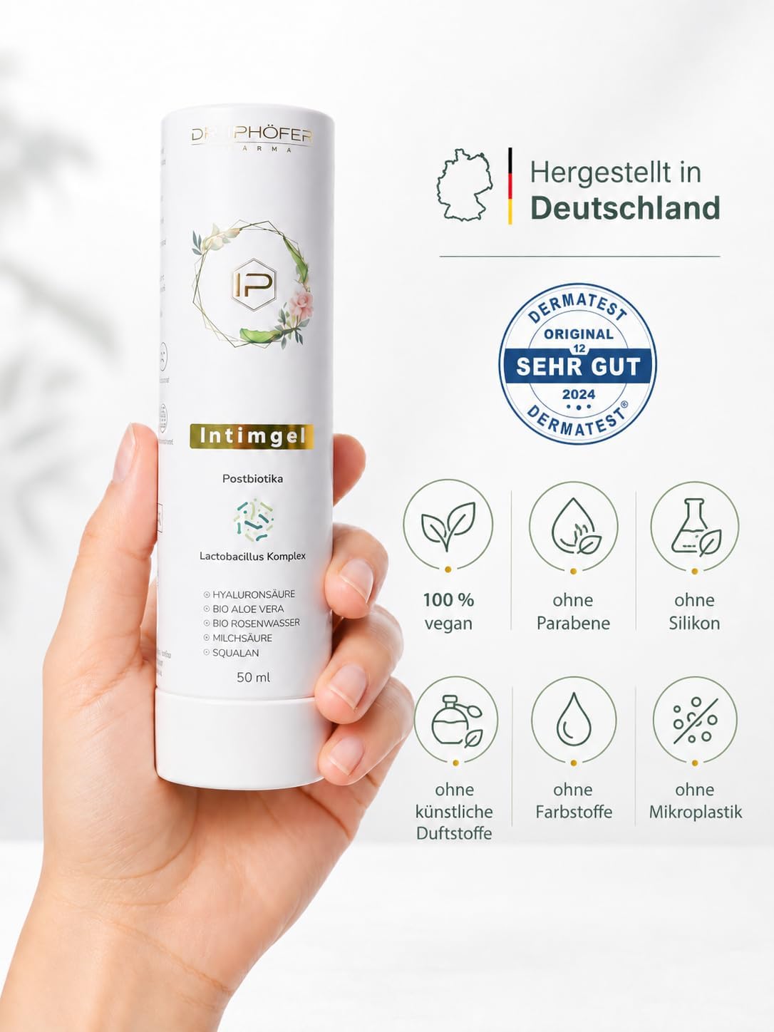 Intimate care cream with probiotics - daily intimate care for women, for itching, unpleasant odor and vaginal flora - 50 ml - natural cosmetics - Image 4