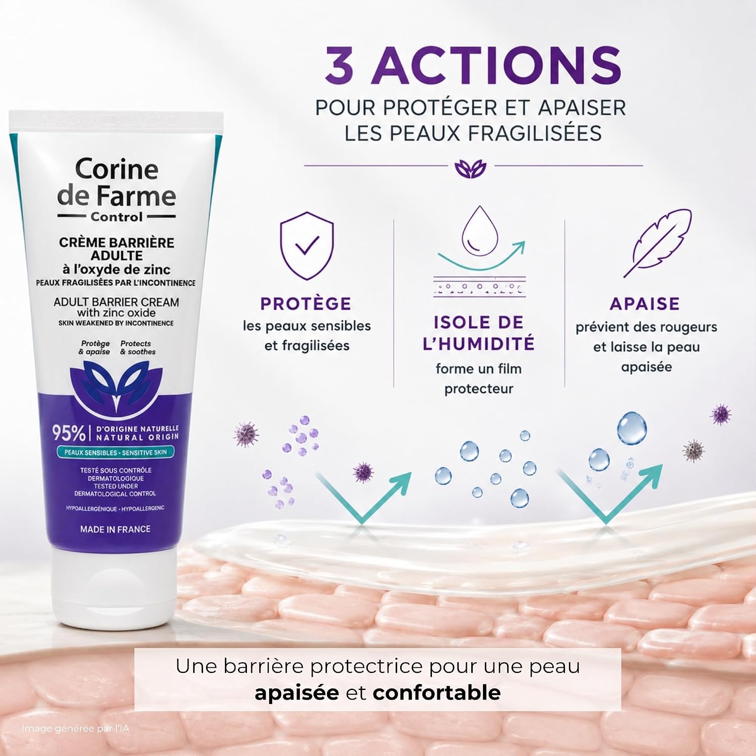 Corine de Farme Adult Zinc Oxide Barrier Cream 100ml - Image 4