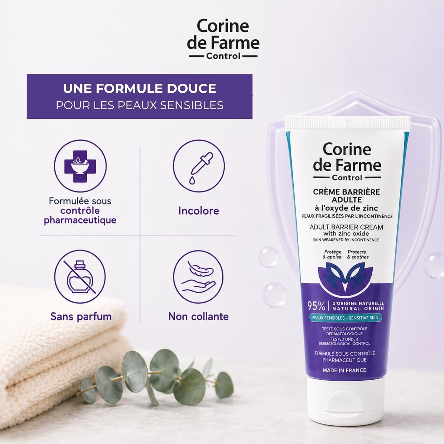 Corine de Farme Adult Zinc Oxide Barrier Cream 100ml - Image 7