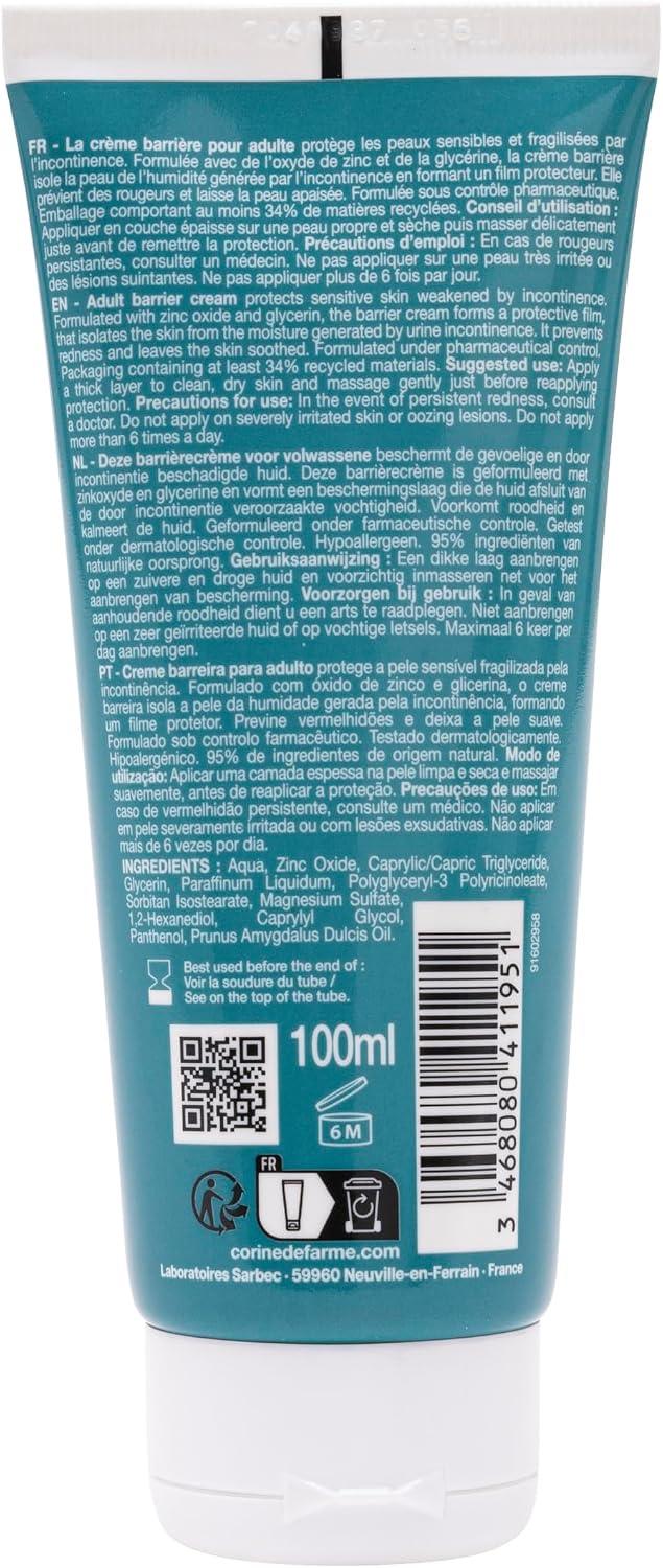 Corine de Farme Adult Zinc Oxide Barrier Cream 100ml - Image 10