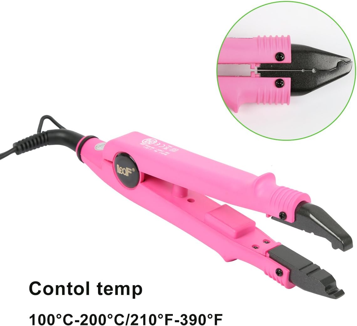 Qliver Professional Constant Temperature Heat Clip for Hair Extension, Adapt for Keratin Silky Hair, Pre-Bonded Hair, Gluing Hair, Nails (Pink) - Image 3
