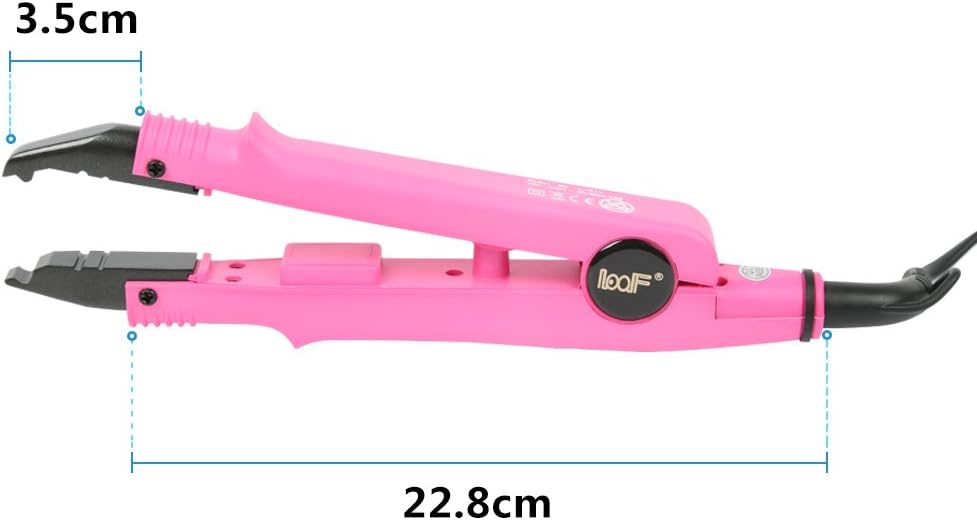 Qliver Professional Constant Temperature Heat Clip for Hair Extension, Adapt for Keratin Silky Hair, Pre-Bonded Hair, Gluing Hair, Nails (Pink) - Image 5