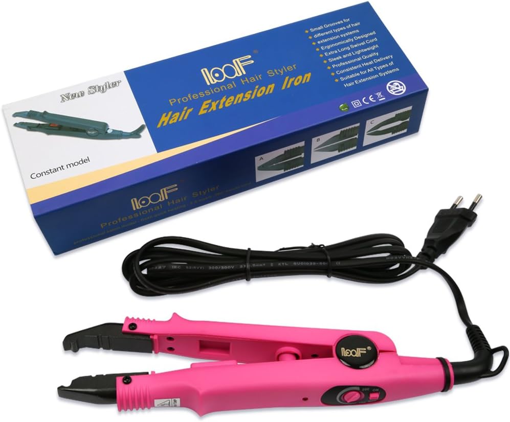 Qliver Professional Constant Temperature Heat Clip for Hair Extension, Adapt for Keratin Silky Hair, Pre-Bonded Hair, Gluing Hair, Nails (Pink) - Image 7